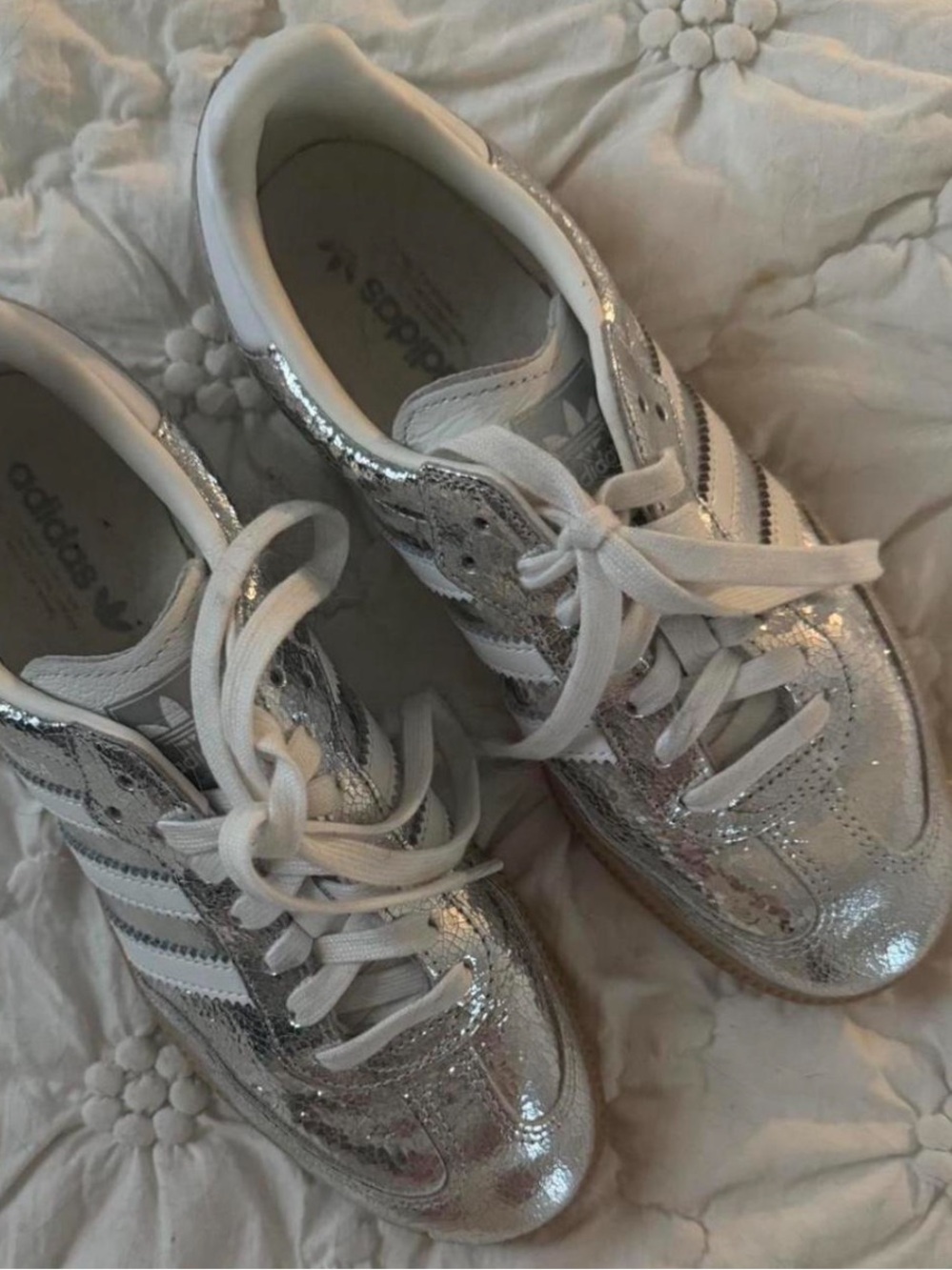 Adidas Silver Sambas - Picture 2 of 3